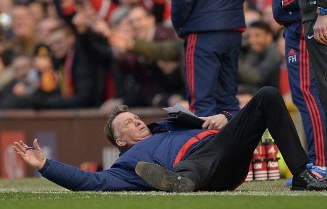Van Gaal vows to stop clowning around after dramatic fall Van Gaal vows to stop clowning around after dramatic fall