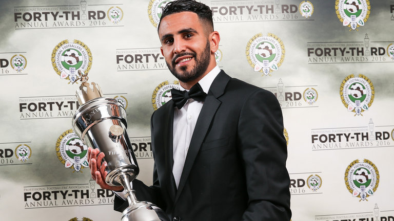 Riyad Mahrez wins PFA Player of the Year 2015-16 Riyad Mahrez wins PFA Player of the Year 2015-16