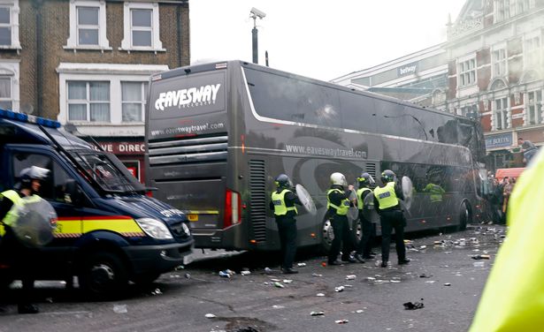 West Ham to issue life bans to fans who attacked Man United team bus West Ham to issue life bans to fans who attacked Man United team bus