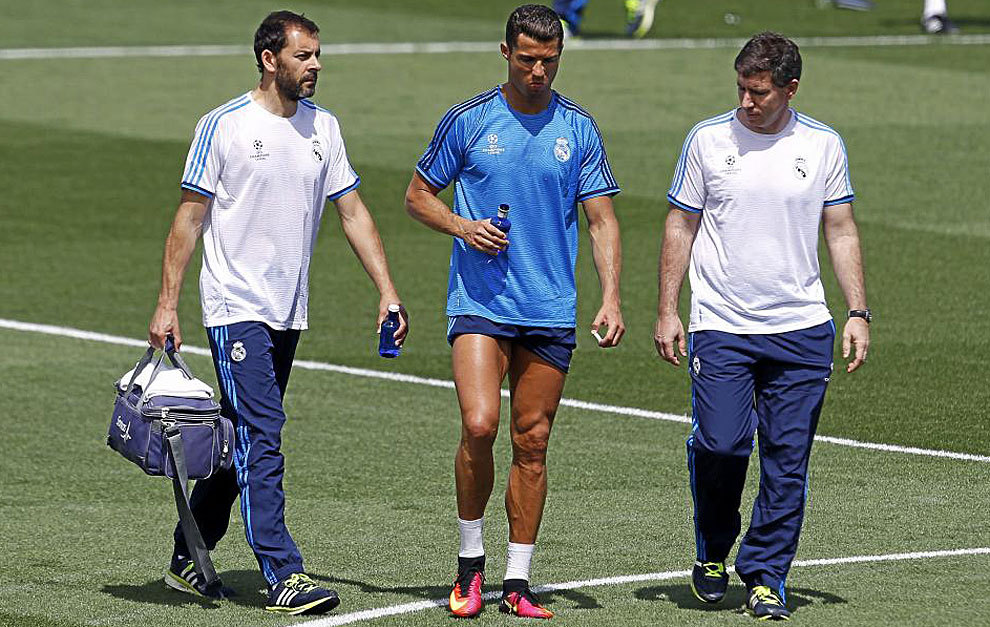 Ronaldo “100%” fit for the Champions League final after injury scare Ronaldo “100%” fit for the Champions League final after injury scare