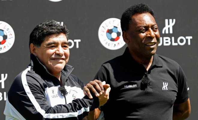 Maradona hails Pele as they make “peace” in Paris Maradona hails Pele as they make “peace” in Paris