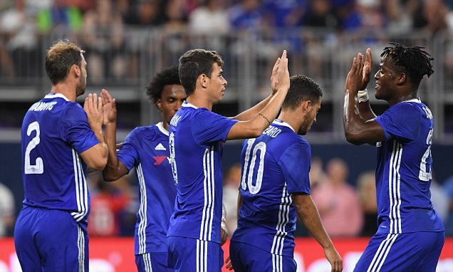 Oscar bags brace as Chelsea end US tour with 3-1 victory over AC Milan Oscar bags brace as Chelsea end US tour with 3-1 victory over AC Milan