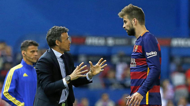 Luis Enrique takes a swipe at Pique following Sociedad draw Luis Enrique takes a swipe at Pique following Sociedad draw