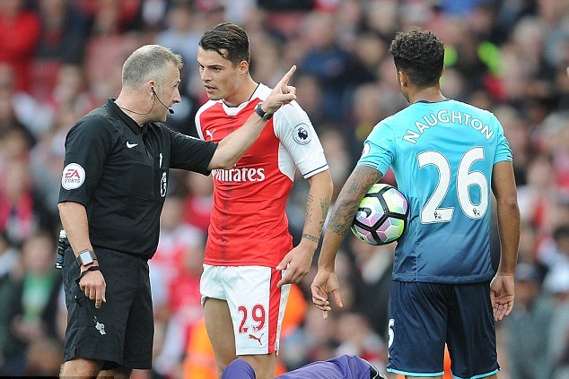 Wenger fears Xhaka may get red card against Spurs Wenger fears Xhaka may get red card against Spurs