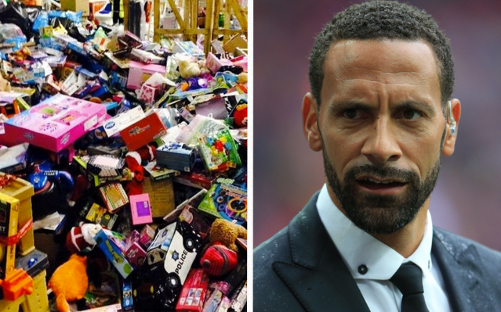 Rio Ferdinand donates £500,000 worth of toys to children’s charity Rio Ferdinand donates £500,000 worth of toys to children’s charity