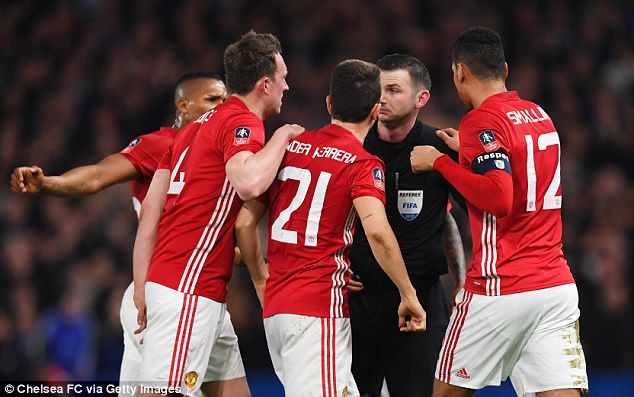 Mourinho: Man United have suffered three penalties and one red card in four matches by ref Michael Oliver Mourinho: Man United have suffered three penalties and one red card in four matches by ref Michael Oliver