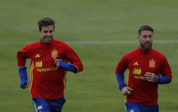 Busquets insists there is great atmopshere between Ramos and Pique in Spain camp Busquets insists there is great atmopshere between Ramos and Pique in Spain camp
