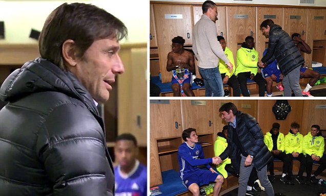 Conte gives congratulatory speech to Chelsea’s Under 18s after FA Youth Cup triumph over Man City Conte gives congratulatory speech to Chelsea’s Under 18s after FA Youth Cup triumph over Man City
