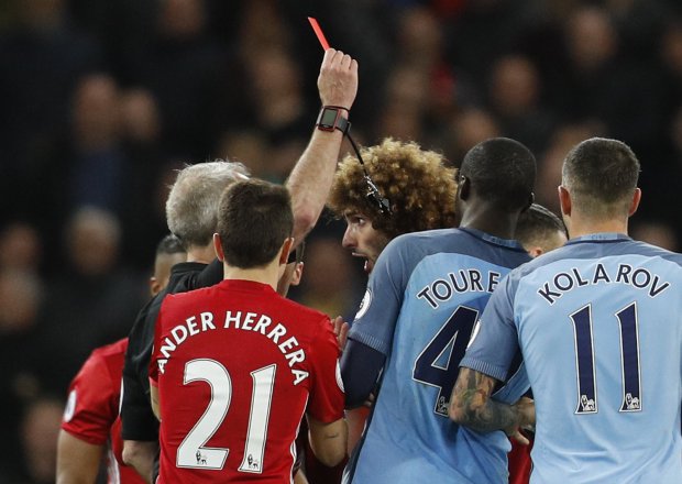 Mourinho reveals Fellaini blamed his reputation for his red card Mourinho reveals Fellaini blamed his reputation for his red card