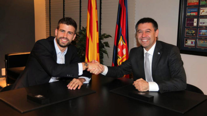 Pique gets backing from Barcelona president following his attack on Real Madrid Pique gets backing from Barcelona president following his attack on Real Madrid