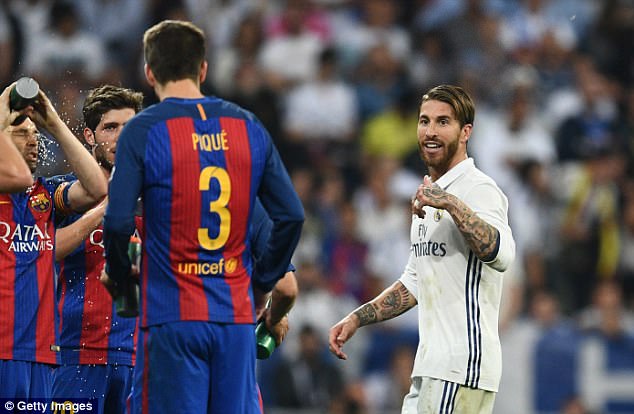 Ramos reignites war of words with Pique after seeing red for two-footed foul on Messi Ramos reignites war of words with Pique after seeing red for two-footed foul on Messi