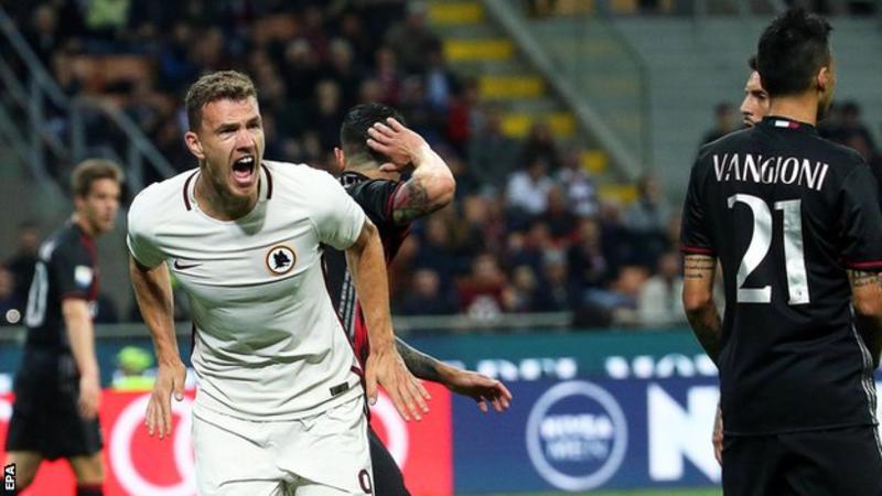 Dzeko becomes first player to score 27 goals in a season for Roma since 1935 Dzeko becomes first player to score 27 goals in a season for Roma since 1935