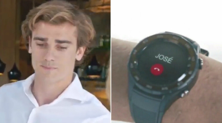 Man United target Griezmann gets phone call from Mourinho in new smartphone advert Man United target Griezmann gets phone call from Mourinho in new smartphone advert