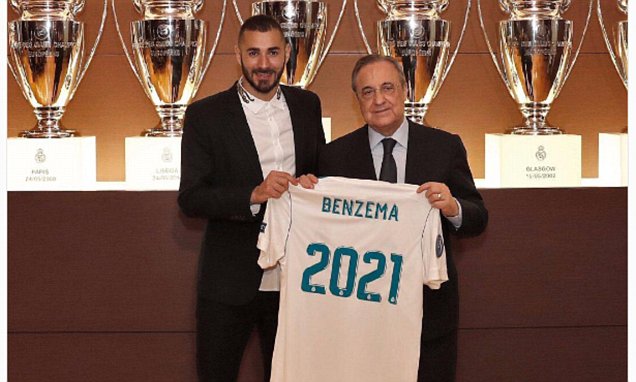 Benzema confirms Madrid contract until 2021 after signing deal with €1bn clause Benzema confirms Madrid contract until 2021 after signing deal with €1bn clause
