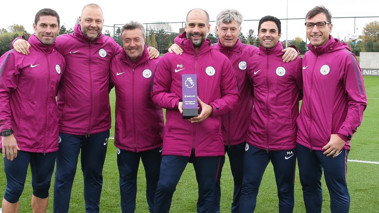 Guardiola wins Premier League manager of the month award for September