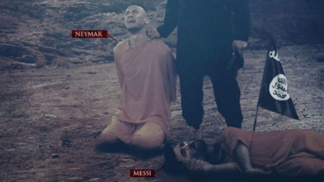 ISIS depict Neymar and Messi in latest World Cup threat ISIS depict Neymar and Messi in latest World Cup threat