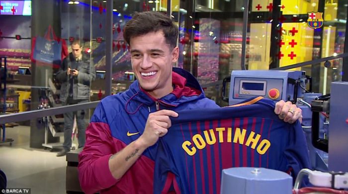 Barcelona £145m newboy Coutinho out for three weeks Barcelona £145m newboy Coutinho out for three weeks