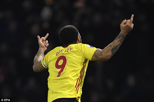 Watford striker Deeney in hot water after his middle fingers celebration against Chelsea Watford striker Deeney in hot water after his middle fingers celebration against Chelsea