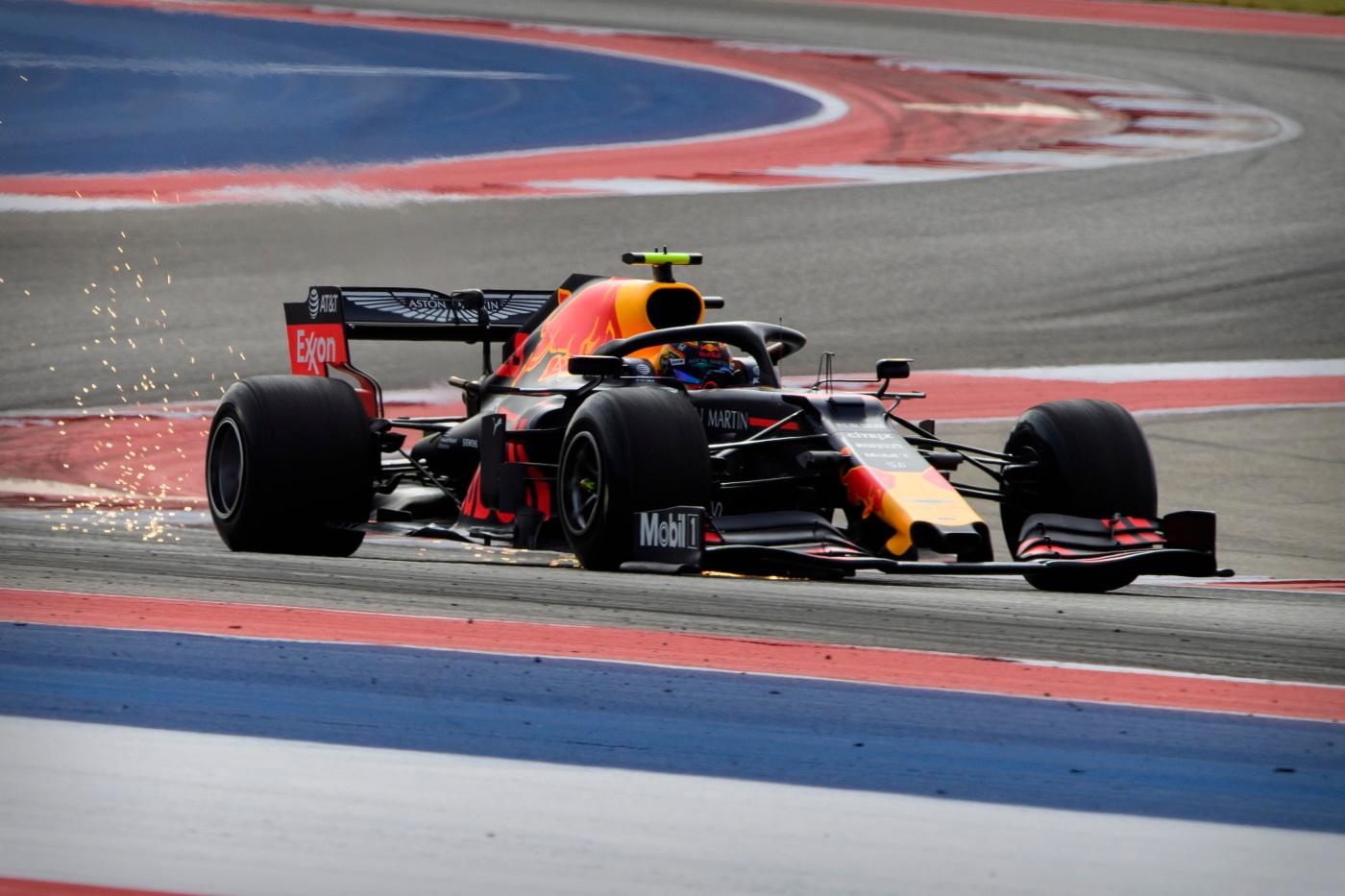 Albon in Red Bull driving seat Albon in Red Bull driving seat