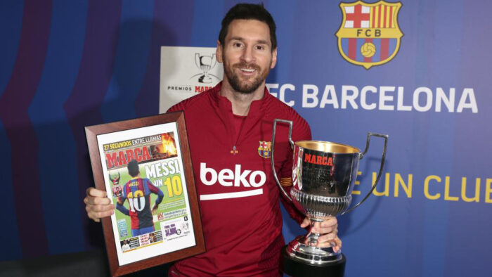 Messi proud to surpass Zarra’s record with seventh Pichichi award Messi proud to surpass Zarra’s record with seventh Pichichi award