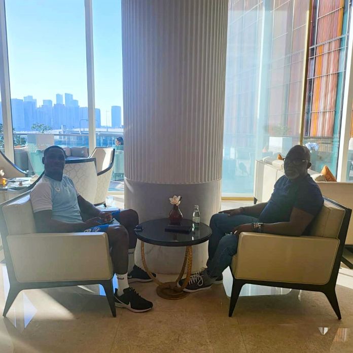 Pinnick Meets Ighalo; Hails Eagles AFCON Showing, Says Qualifying For Qatar 2022 Non- Negotiable Pinnick Meets Ighalo; Hails Eagles AFCON Showing, Says Qualifying For Qatar 2022 Non- Negotiable