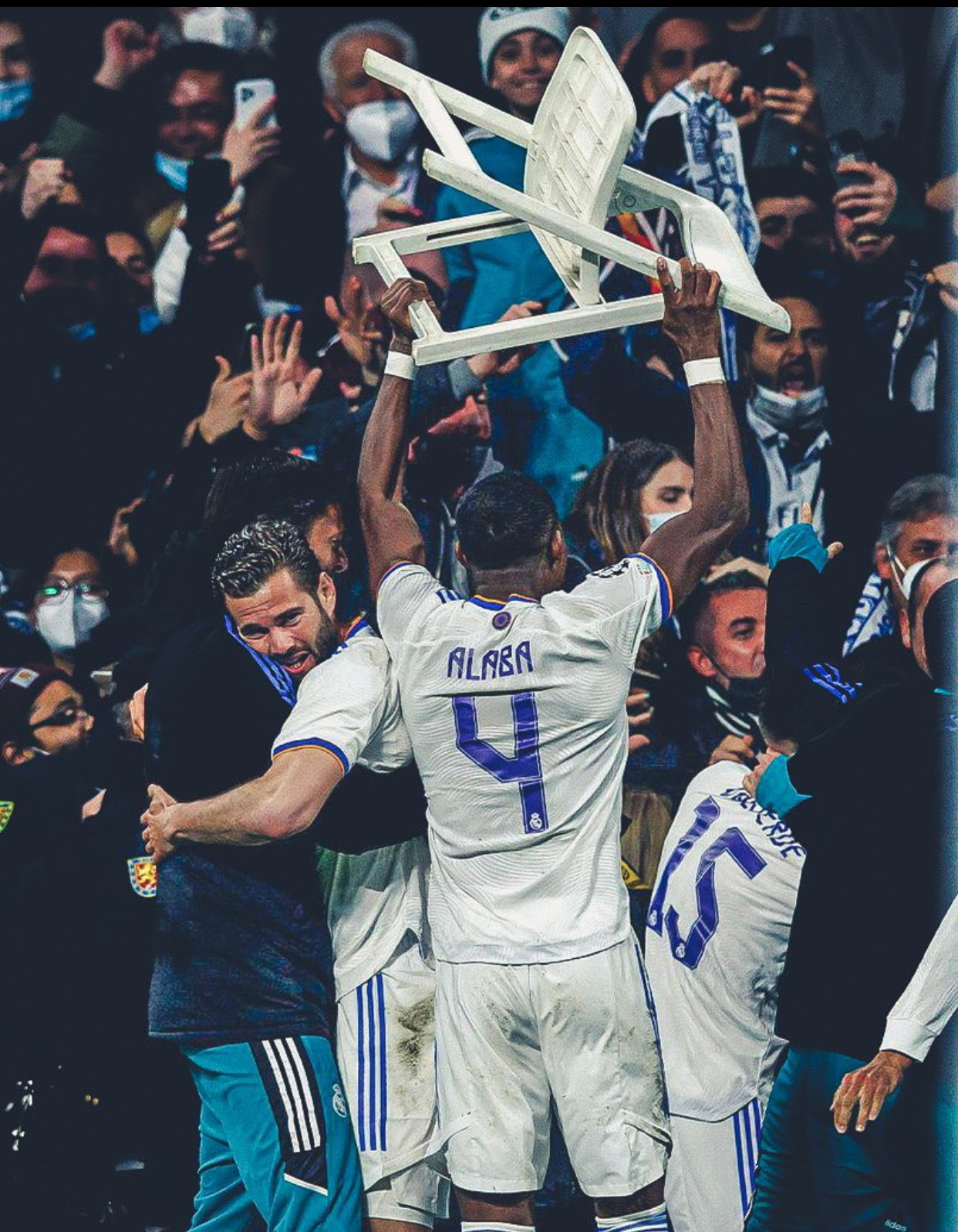 Alaba Explains ‘Crazy Chair Goal Celebration’ In Comeback Win Against PSG Alaba Explains ‘Crazy Chair Goal Celebration’ In Comeback Win Against PSG