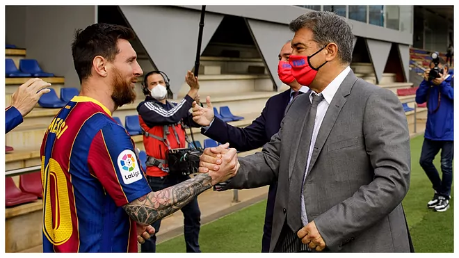 Barcelona President Laporta Takes Responsibility For Messi’s Departure Barcelona President Laporta Takes Responsibility For Messi’s Departure