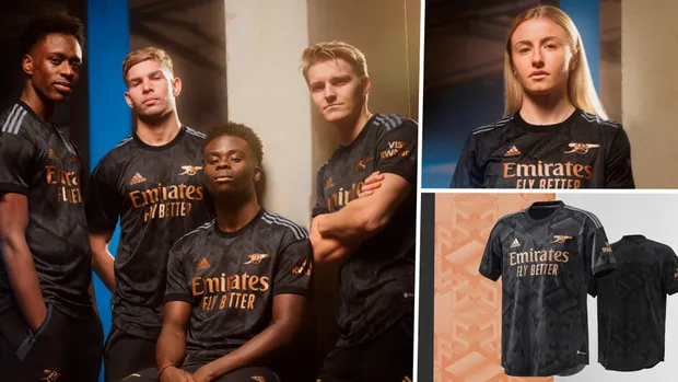 Arsenal Release Sparkling Gold and Black Away Kit Arsenal Release Sparkling Gold and Black Away Kit