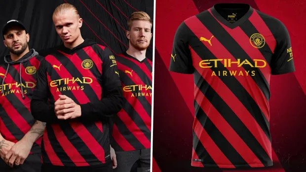 Manchester City Unveil New PUMA ‘Red and Black’ Away Kit For 2022–23 Season Manchester City Unveil New PUMA ‘Red and Black’ Away Kit For 2022–23 Season
