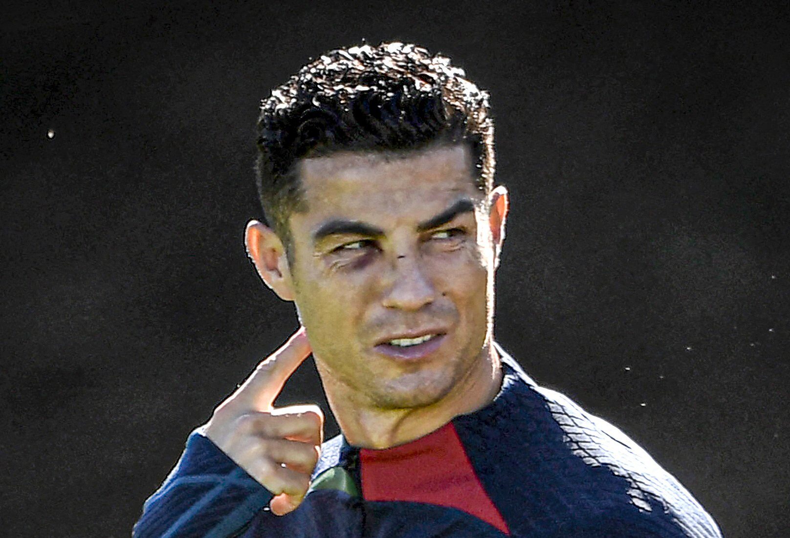 Cristiano Ronaldo Spotted With Black Eye After Collision In Nations League Cristiano Ronaldo Spotted With Black Eye After Collision In Nations League