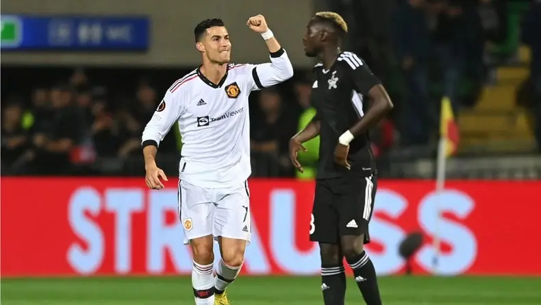 Europa League: Ronaldo Scores First Goal Of The Season In Man United Win Over Sheriff