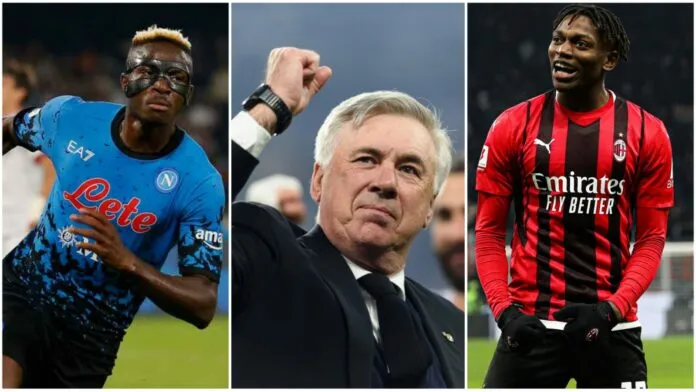Carlo Ancelotti Wants Real Madrid To Sign Rafael Leao, Victor Osimhen