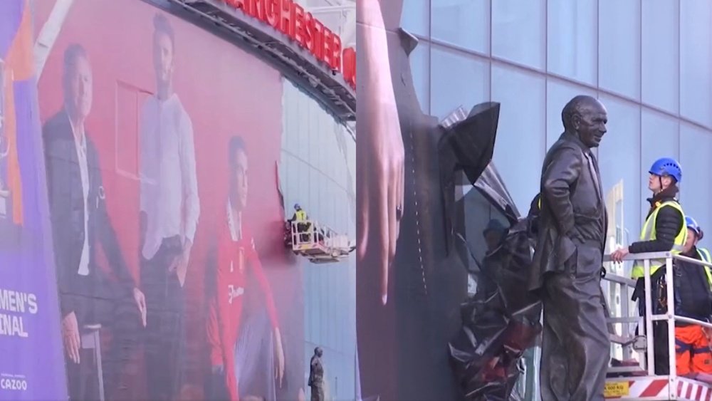 Man United Take Down Cristiano Ronaldo Mural From Old Trafford Man United Take Down Cristiano Ronaldo Mural From Old Trafford