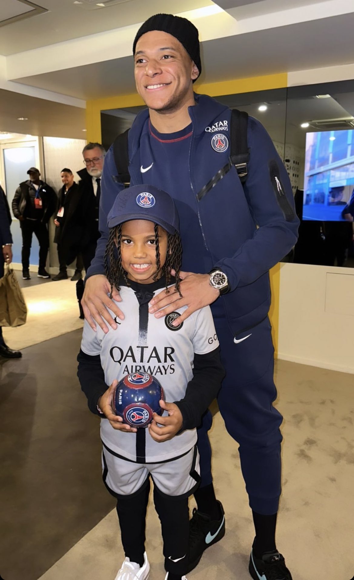 Mbappe Meets Kim Kardashian’s Son, Saint West In Paris Mbappe Meets Kim Kardashian’s Son, Saint West In Paris