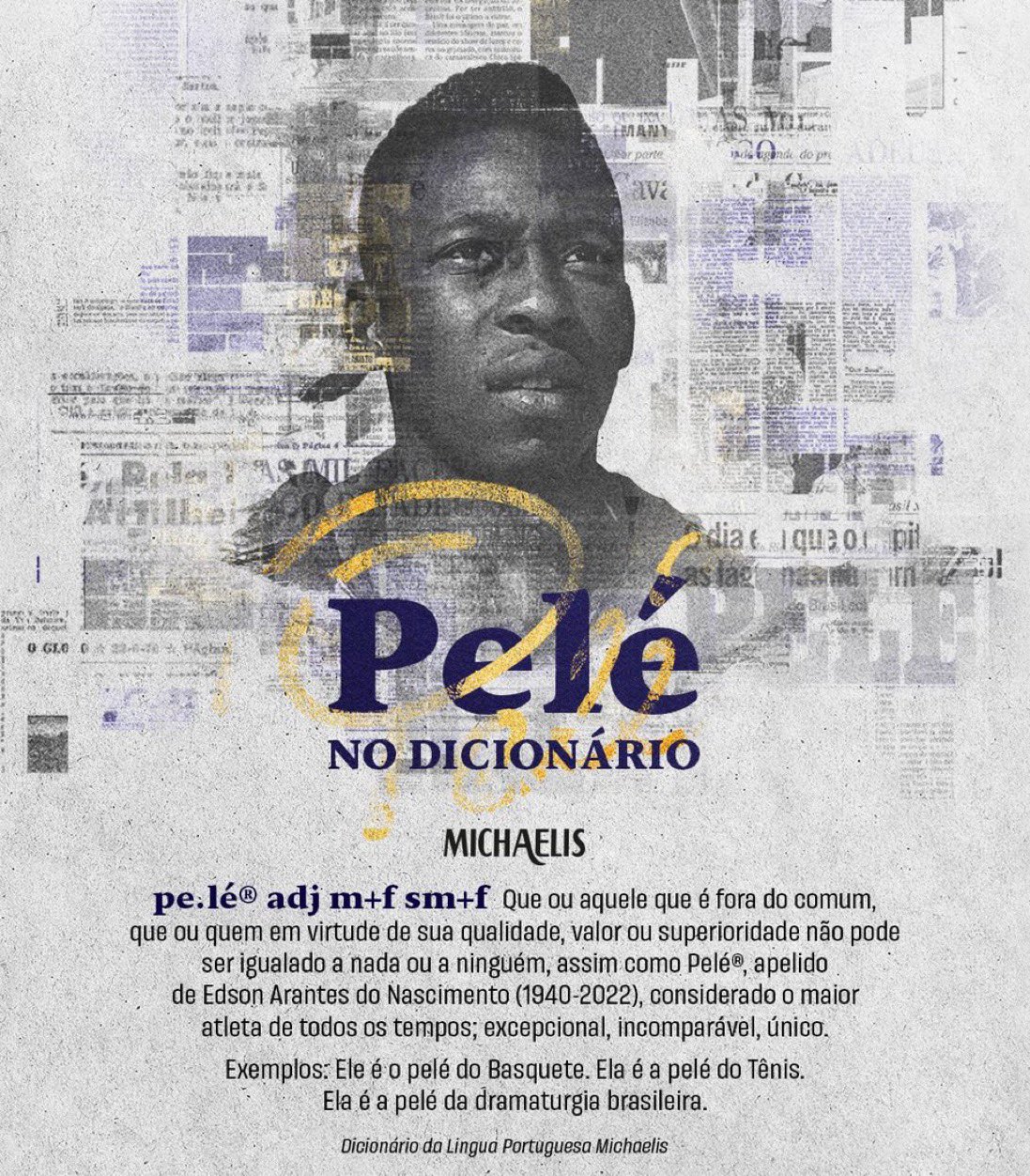 Legend Pelé Added To Brazilian Dictionary As Synonym Of “Unique” Legend Pelé Added To Brazilian Dictionary As Synonym Of “Unique”