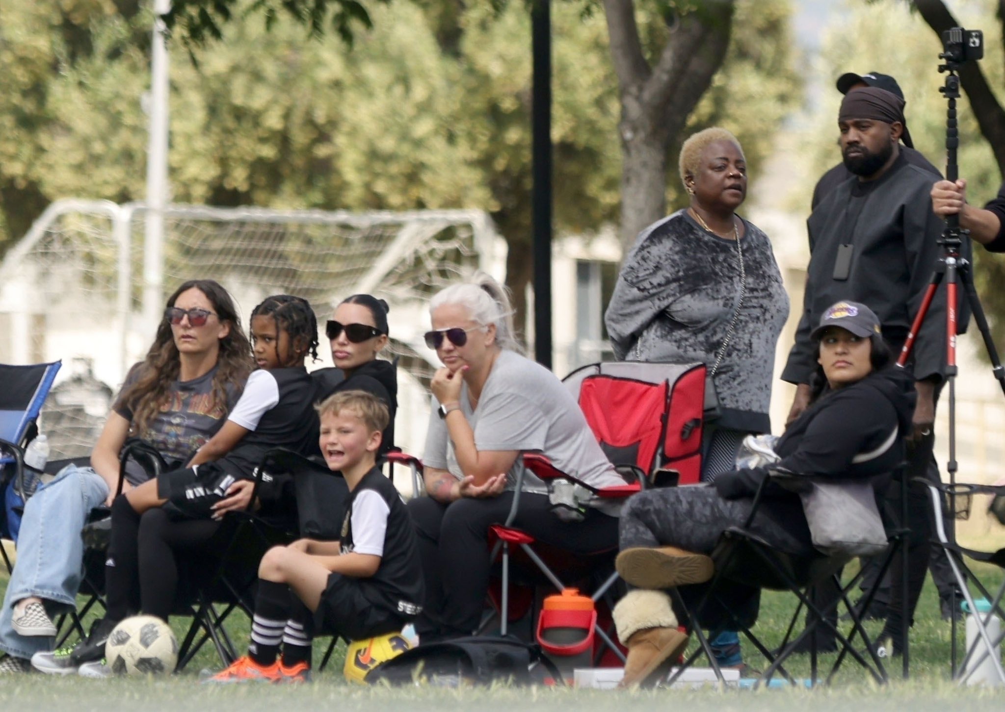 Kim Kardashian And Kanye West Keep Distance At Son’s Football Match Kim Kardashian And Kanye West Keep Distance At Son’s Football Match