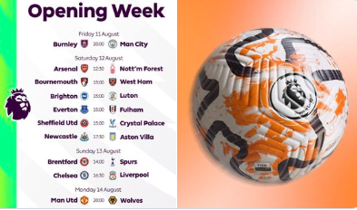 Premier League Fixtures Released For The 2023/2024 EPL Season Premier League Fixtures Released For The 2023/2024 EPL Season