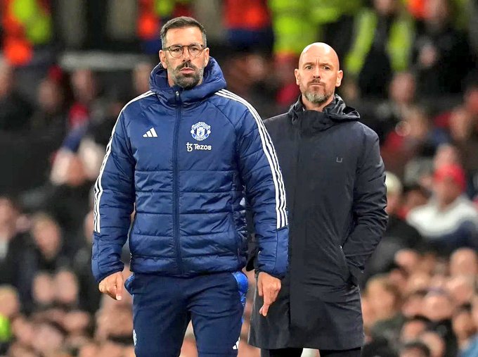 Ten Hag Caught In Heated Exchange With Van Nistelrooy At Villa Park Ten Hag Caught In Heated Exchange With Van Nistelrooy At Villa Park
