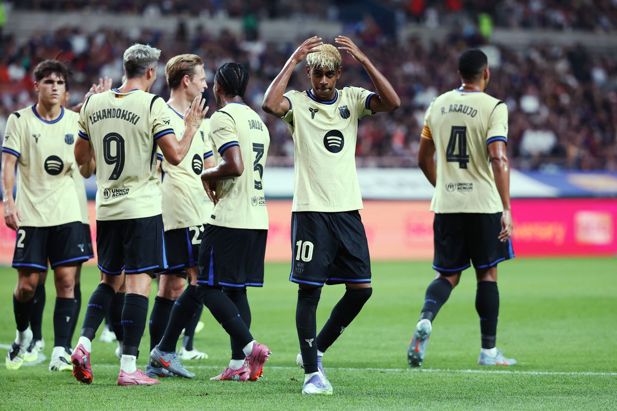 Lamine Yamal Unveils LeBron-Inspired Celebration After Scoring In Barcelona’s 7-3 Win Lamine Yamal Unveils LeBron-Inspired Celebration After Scoring In Barcelona’s 7-3 Win