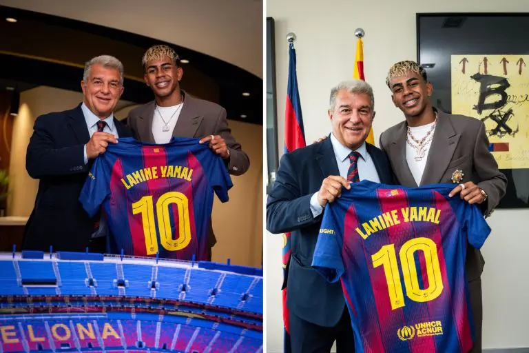 Lamine Yamal Makes A Special Promise To His Younger Brother After Receiving The Number 10 Barcelona Shirt Lamine Yamal Makes A Special Promise To His Younger Brother After Receiving The Number 10 Barcelona Shirt